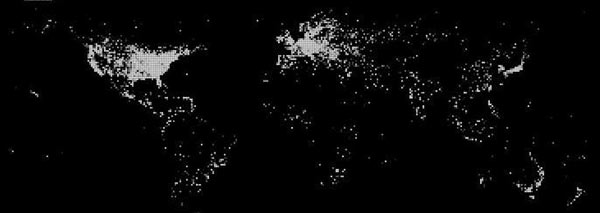 Mapa de Conexão de Internet Mundial